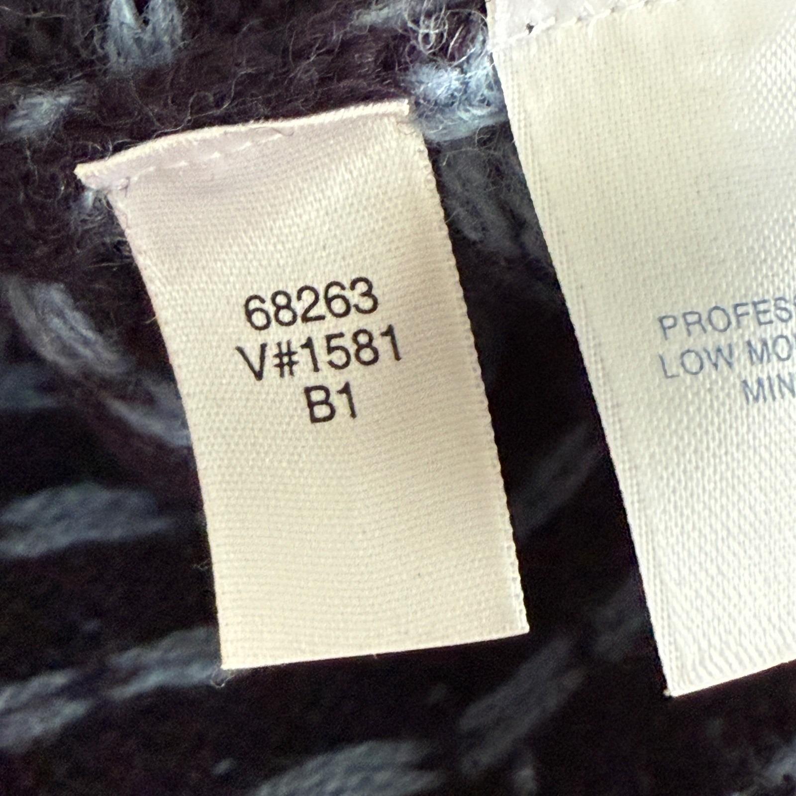 Vintage Wool Fair Isle Sweater Red Navy Snowflake Lands' End M 10–12 Made HK - Image 6