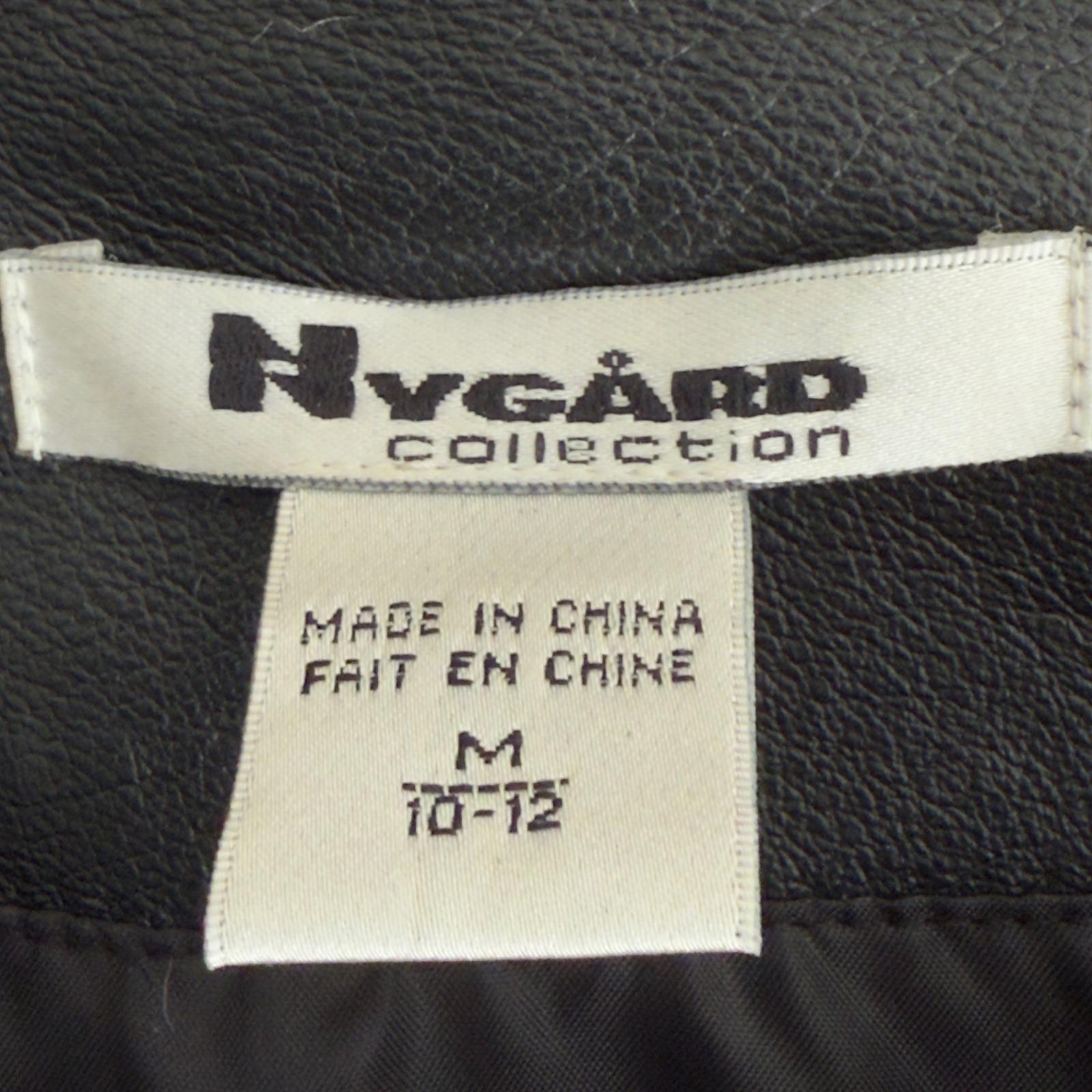 90s Y2K Black Leather Mesh Panel Jacket Medium Moto Goth Whimsy Glam Festival - Image 3