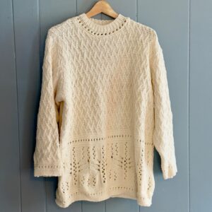 vintage Rory Gilmore style sweater viral cream fisherman M Coldwater Creek