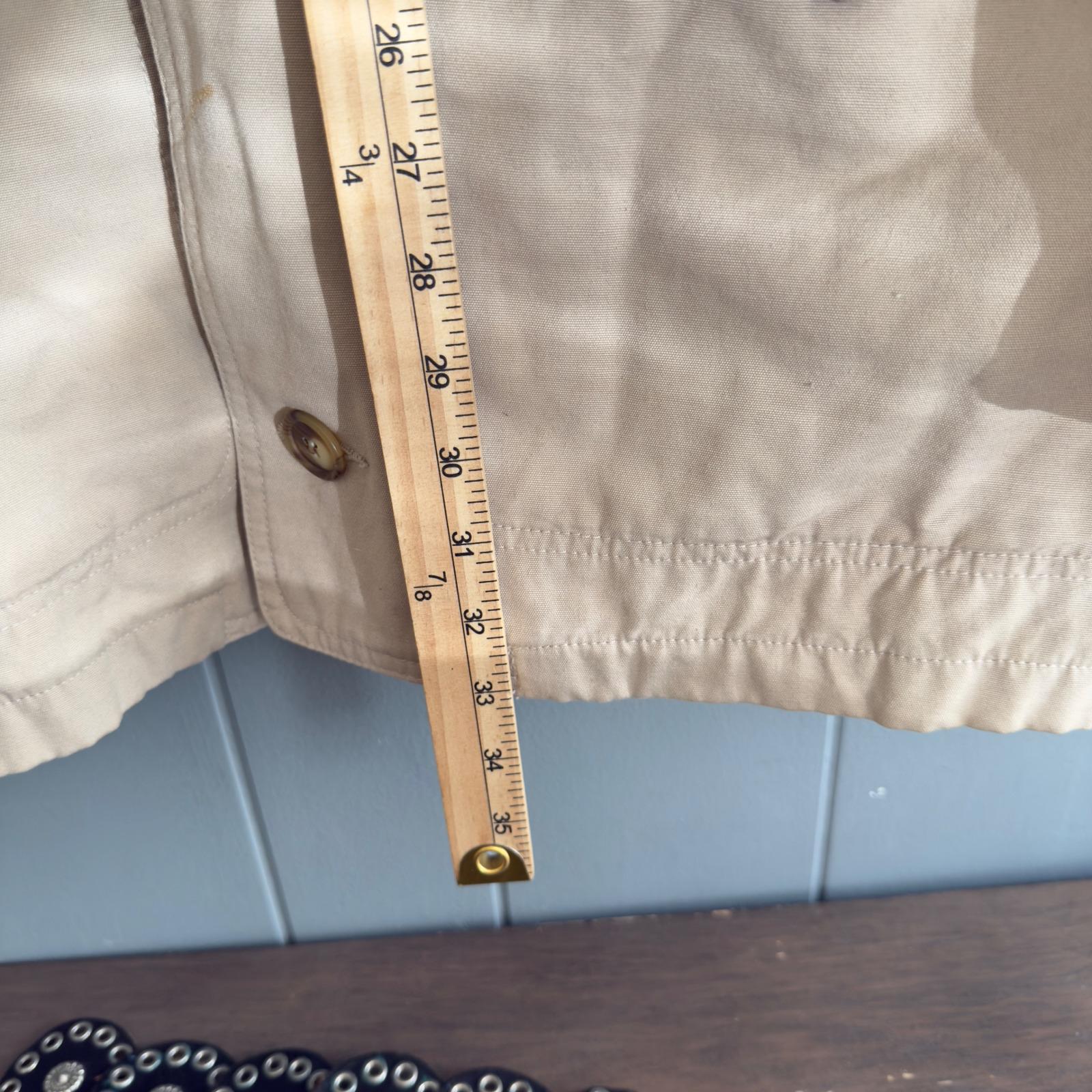 Vintage FieldMaster Barn Coat Beige Canvas Plaid Lined Chore Jacket Heritage M - Image 8
